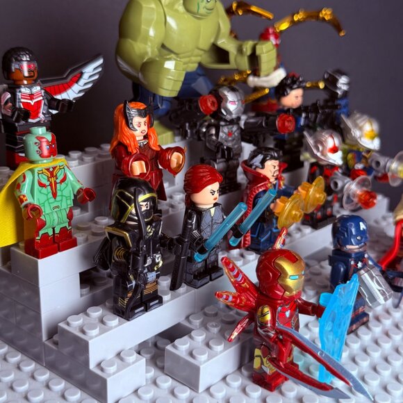 Marvel Avengers Iron Man Spider-Man Hulk Thor Custom Minifigure Lot of 16 - Picture 2 of 8